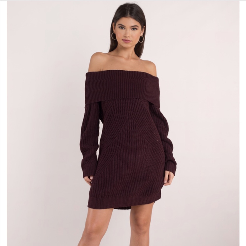 TOBI off the shoulder sweater dress
